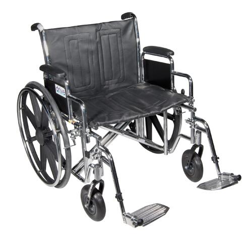 Wheelchair Std Dual-Axle 22" w/Rem Desk Arms & Elev Legrest